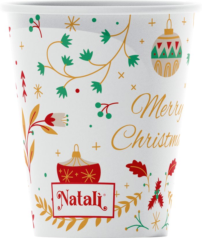 VESUVIO - Natalì Bicchieri monouso per acqua Merry Christmas 50 pz