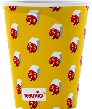 VESUVIO - Bicchieri da acqua monouso Pulcinella 50 pz | Napoli Iconica