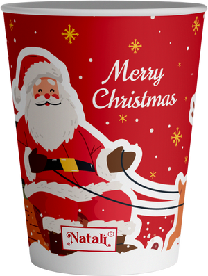 VESUVIO - Natalì Bicchieri monouso da caffè Babbo Natale 50 pz