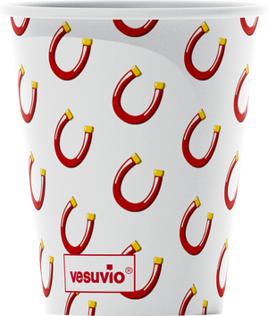 VESUVIO - Bicchierini da caffè monouso Ferro di Cavallo 50 pz | Napoli Iconica