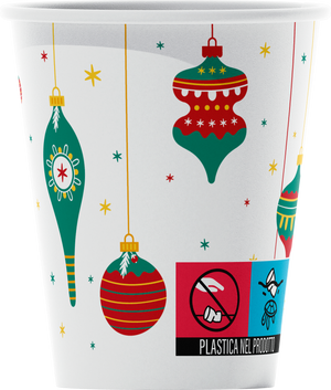 VESUVIO - Natalì Bicchieri monouso per acqua Decorazioni Natalizie 50 pz