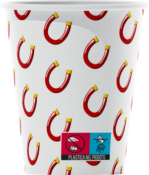 VESUVIO - Bicchierini da caffè monouso Ferro di Cavallo 50 pz | Napoli Iconica