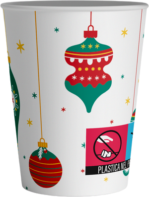 VESUVIO - Natalì Bicchieri monouso da caffè Decorazioni Natalizie 50 pz