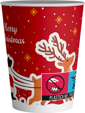 VESUVIO - Natalì Bicchieri monouso da caffè Babbo Natale 50 pz