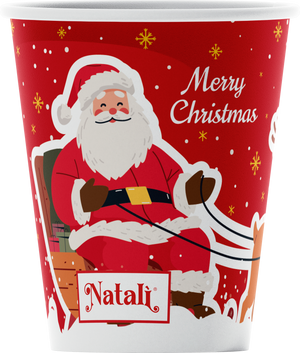 VESUVIO - Natalì Bicchieri monouso per acqua Babbo Natale 50 pz