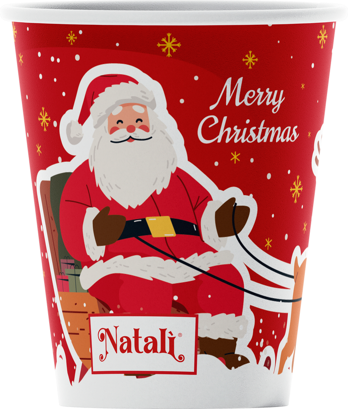 VESUVIO - Natalì Bicchieri monouso per acqua Babbo Natale 50 pz