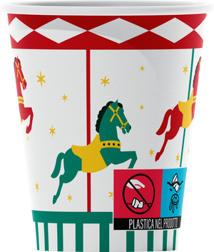 VESUVIO - Natalì Bicchieri monouso per acqua Carosello 50 pz