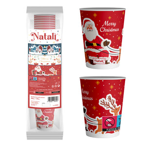 VESUVIO - Natalì Bicchieri monouso da caffè Babbo Natale 50 pz