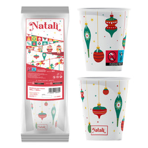 VESUVIO - Natalì Bicchieri monouso per acqua Decorazioni Natalizie 50 pz