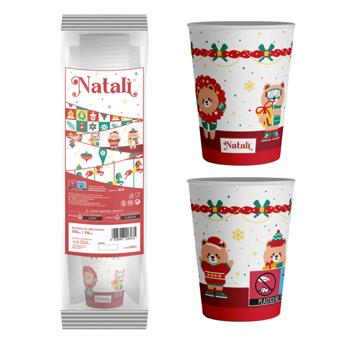 VESUVIO - Natalì Bicchieri monouso da caffè Orsetti 50 pz